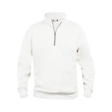 Basic Sweatshirt mit halbem Reißverschluss