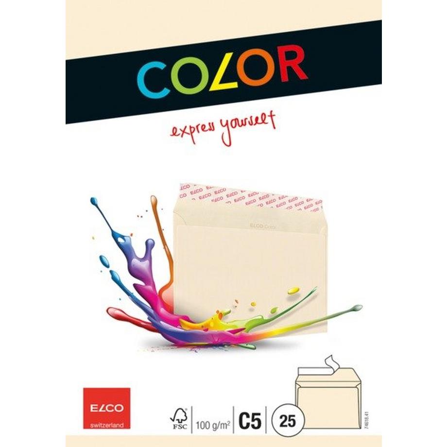 elco ELCO Couvert Office o/Fenster C5 74618.41 100g, chamois 25 Stück  