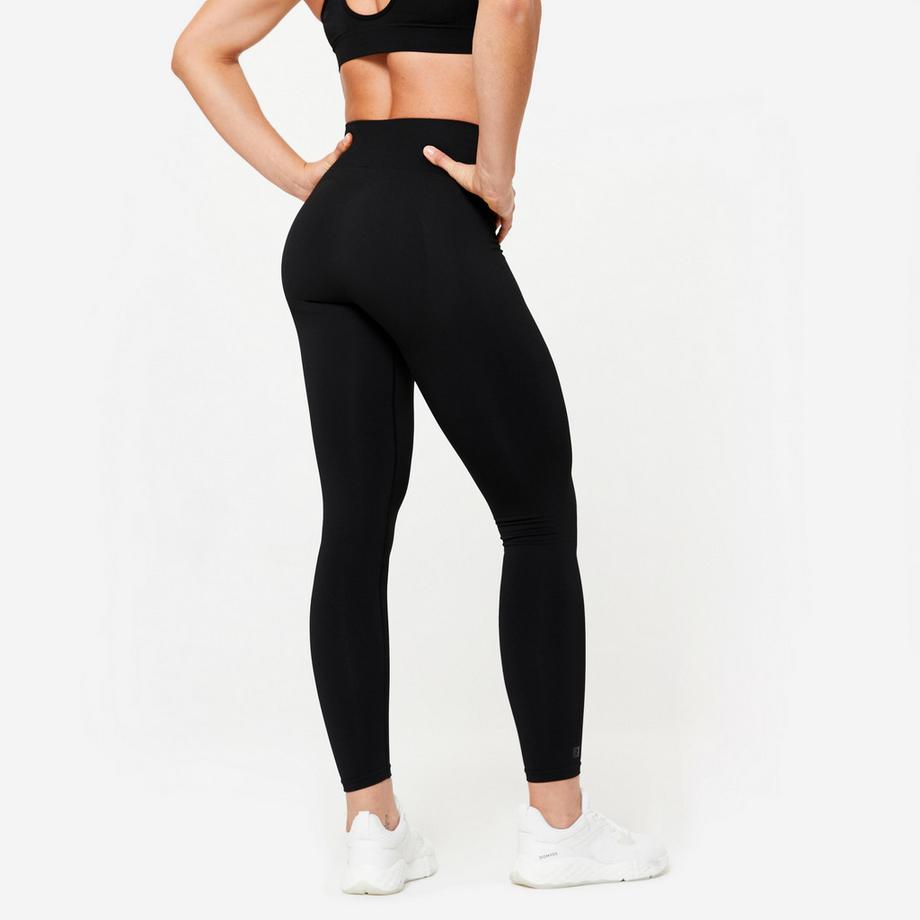 DOMYOS  Leggings donna senza cuciture push-up poliestere 