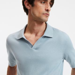 La Redoute Collections Kurzärmeliges V-Ausschnitt Poloshirt  