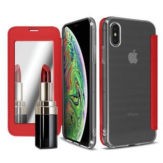 Avizar  Spiegel Hülle Apple iPhone XS Max Rot 