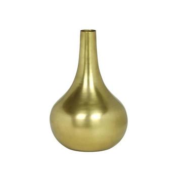 Vase en métal doré - H. 30  x D. 20 cm - finition laiton antique - GIZEH
