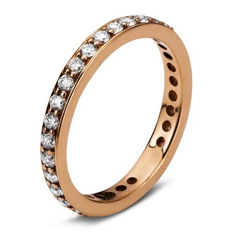MUAU Schmuck  Mémoire-Ring 750/18K Rotgold Diamant 0.55ct. 
