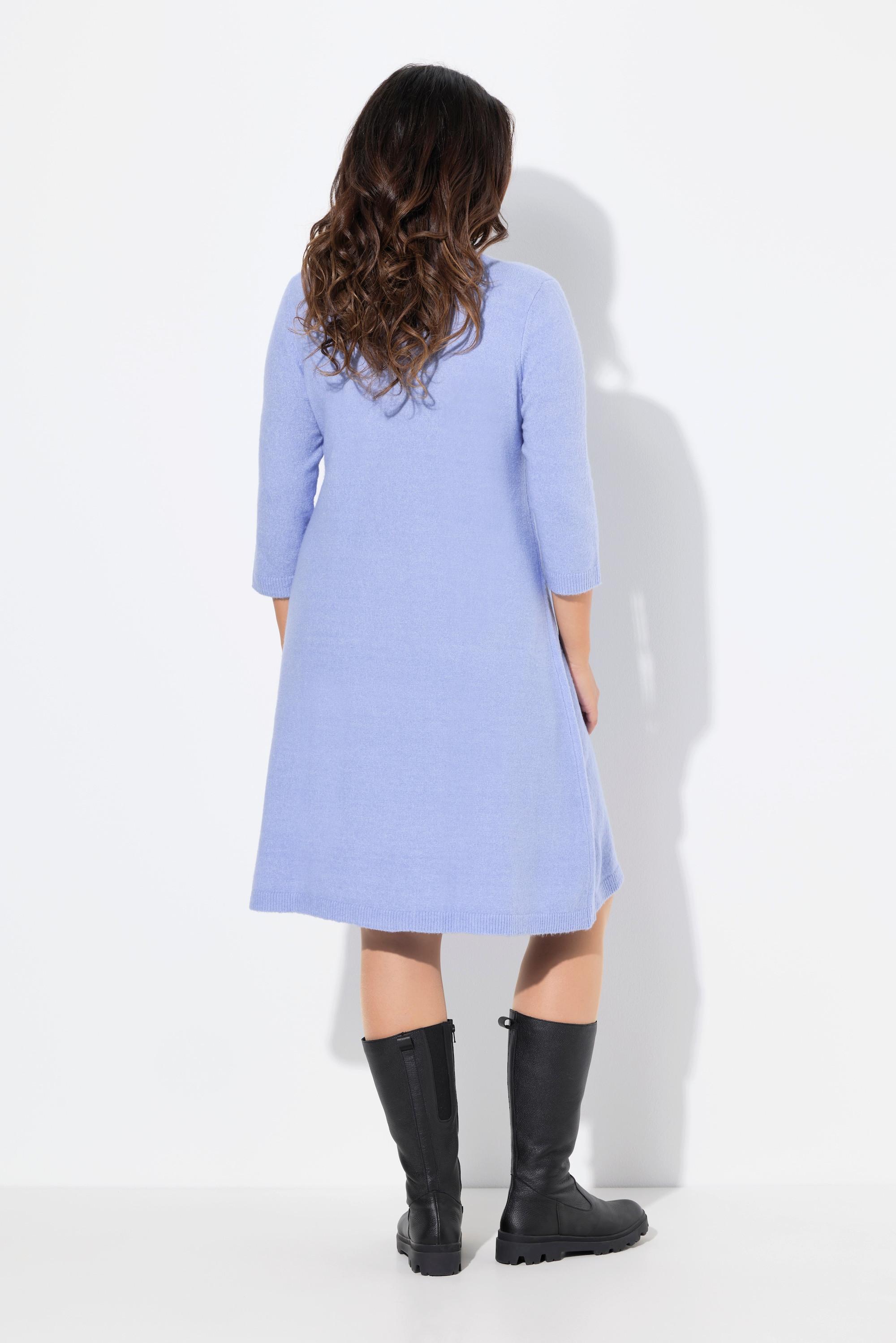 Ulla Popken Abito in maglia Linea ad A Collo alto Maniche 3/4  