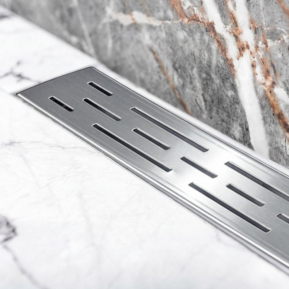 Tectake Caniveau de douche  en acier inoxydable  