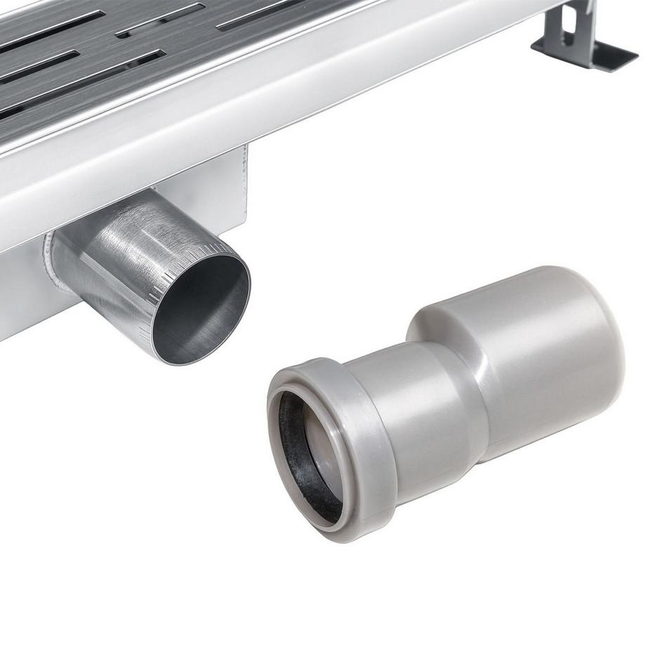 Tectake Caniveau de douche  en acier inoxydable  