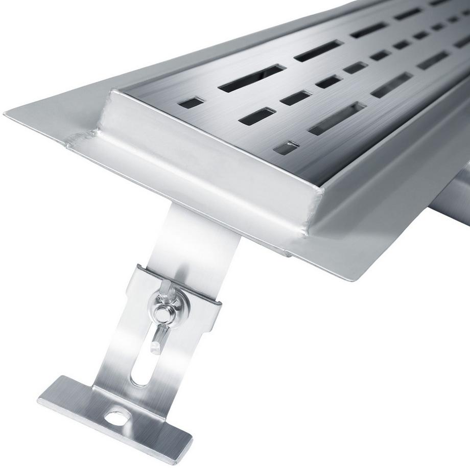 Tectake Caniveau de douche  en acier inoxydable  
