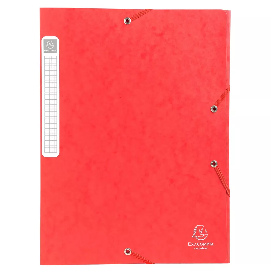 Exacompta Cartobox Box File A4 40mm Pack of 10, red