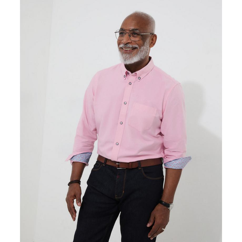 Oxford-Hemd mit Blumenmuster