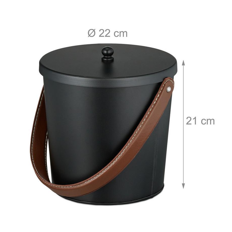 Northix Secchio per la cenere con coperchio  