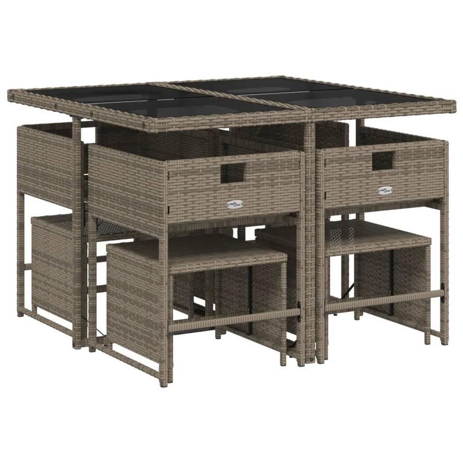 VidaXL set da pranzo da giardino Polirattan  