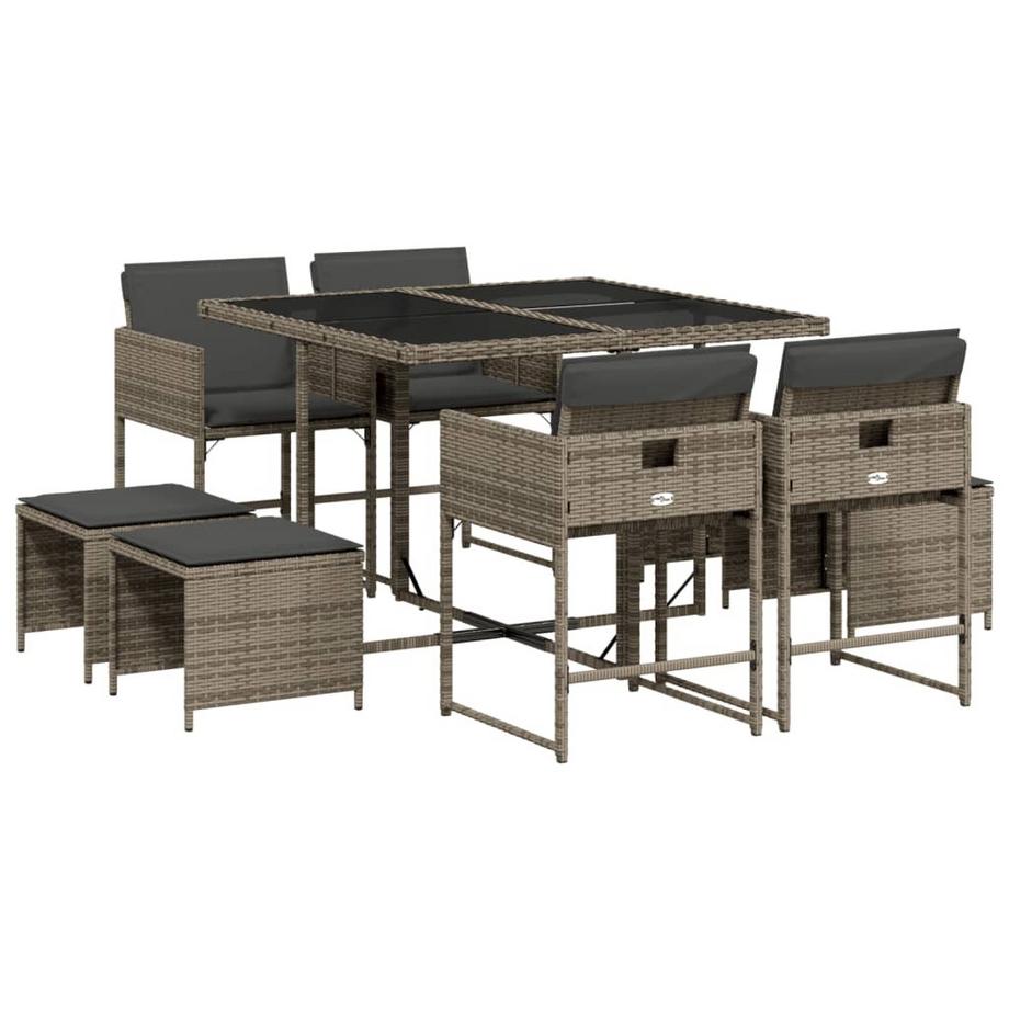 set da pranzo da giardino Polirattan