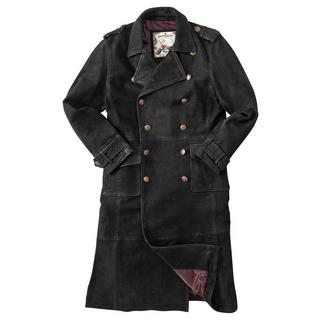 Joe Browns Langer Militär Ledermantel  