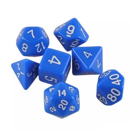 Gameloot  Lot de 7 dés pour Donjons et Dragons (Bleu) 