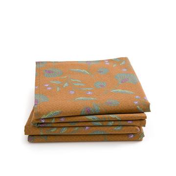 Lot de 4 serviettes de table coton lavé