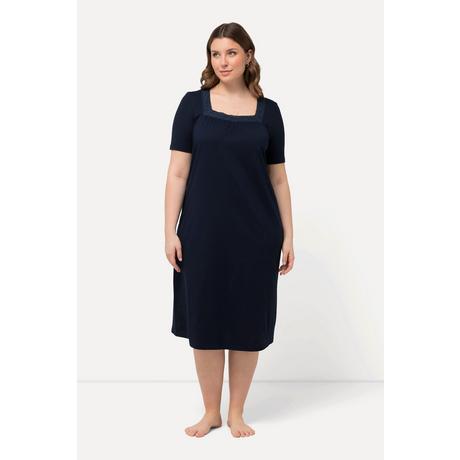 Ulla Popken Camicia da notte Pizzo Scollo Rettangolare Mezze Maniche  