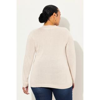 Ulla Popken  Pullover, V-Ausschnitt, Langarm, weicher Feinstrick 