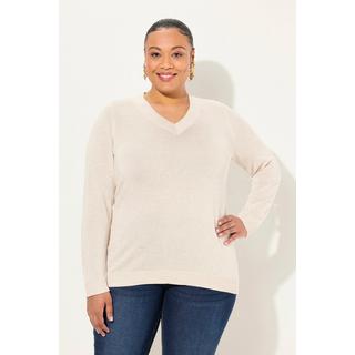 Ulla Popken  Pullover, V-Ausschnitt, Langarm, weicher Feinstrick 