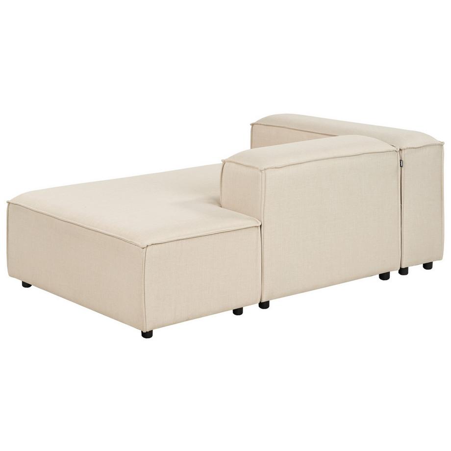Beliani Chaise longue côté gauche en Tissu  ARDAL  