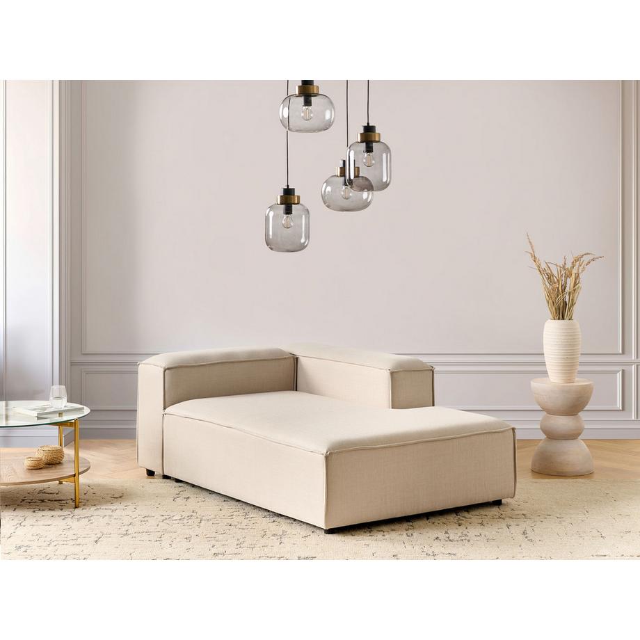 Beliani Chaise longue côté gauche en Tissu  ARDAL  