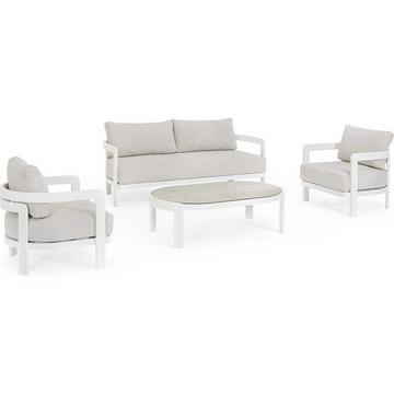 Salon de jardin Presley blanc (set de 4)