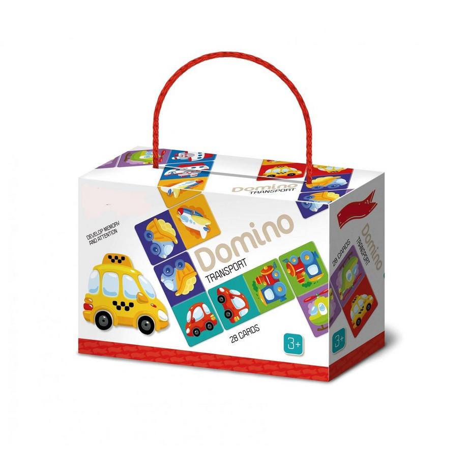 Lernspiele für Kinder, Familienspiel, DOMINO - Transport