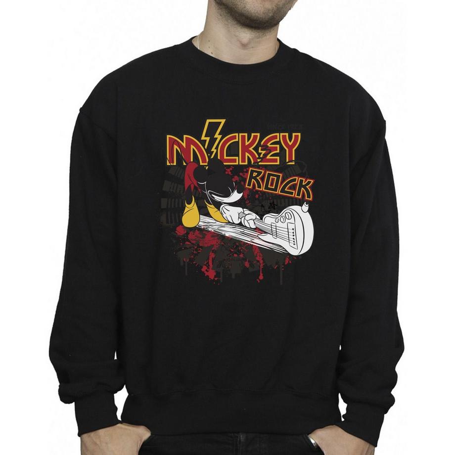 Disney Mickey Rock Grafik Print Sweatshirt  