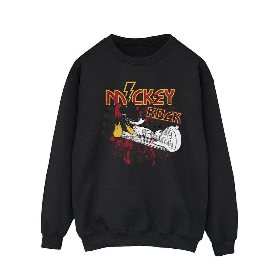 Disney Mickey Rock Grafik Print Sweatshirt  