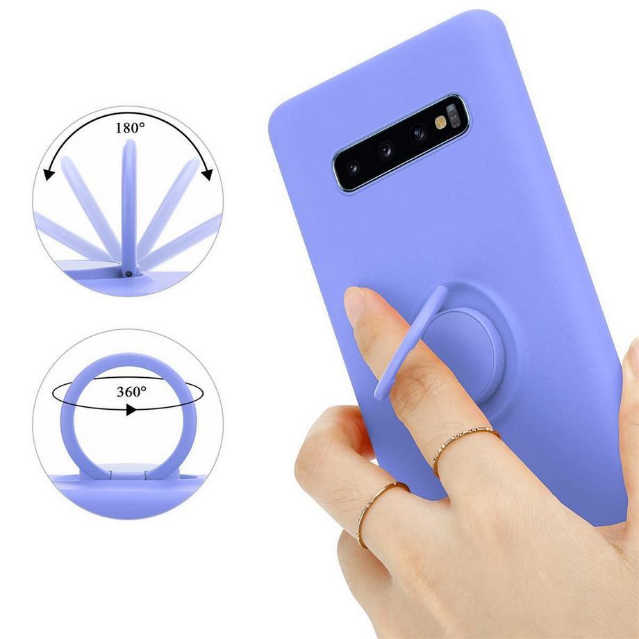 Cadorabo  Hülle für Samsung Galaxy S10 PLUS TPU Silikon mit Ring Liquid 