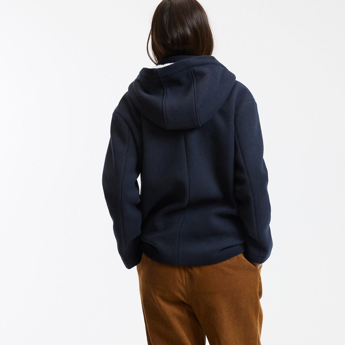 La Redoute Collections Dufflecoat Stil Winterjacke mit Kapuze  