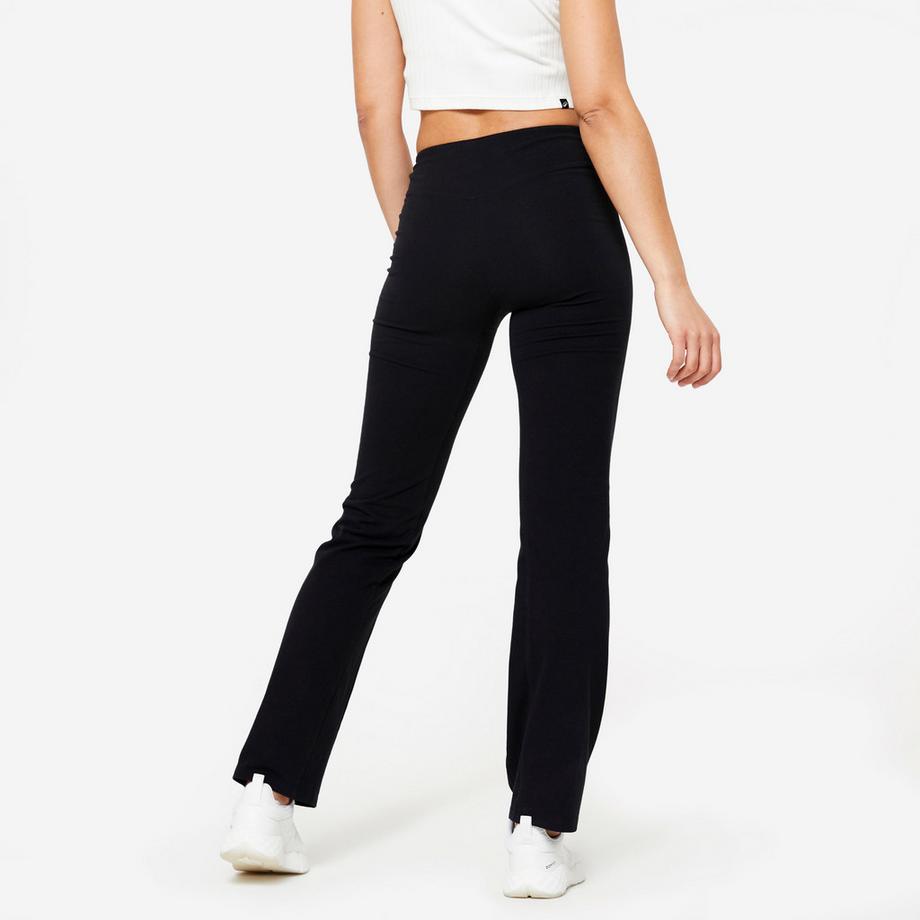 DOMYOS  Leggings donna gamba svasata cotone 