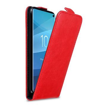 Housse compatible avec Samsung Galaxy S10 4G - Coque de protection au design flip avec fermeture magnétique