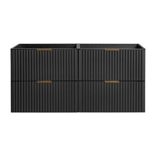 Vente-unique Waschbeckenunterschrank - Streifenoptik - Schwarz - 120 cm - ZEVARA  