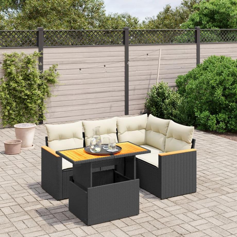 VidaXL set divano da giardino Polirattan  