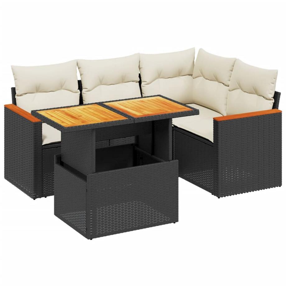 set divano da giardino Polirattan