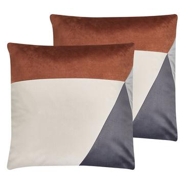 Lot de 2 coussins en Velours Moderne CAMPSIS