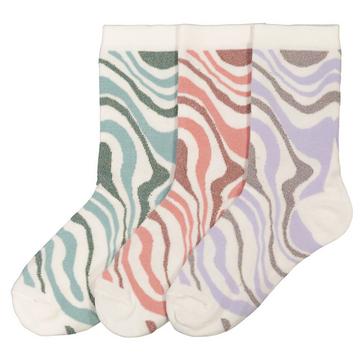 3er-Pack Socken mit Zebramuster