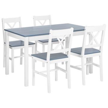 Set da pranzo per 4 persone en Legno di pino Scandinavo MOANA