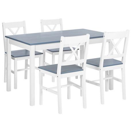 Beliani Set da pranzo per 4 persone en Legno di pino Scandinavo MOANA  