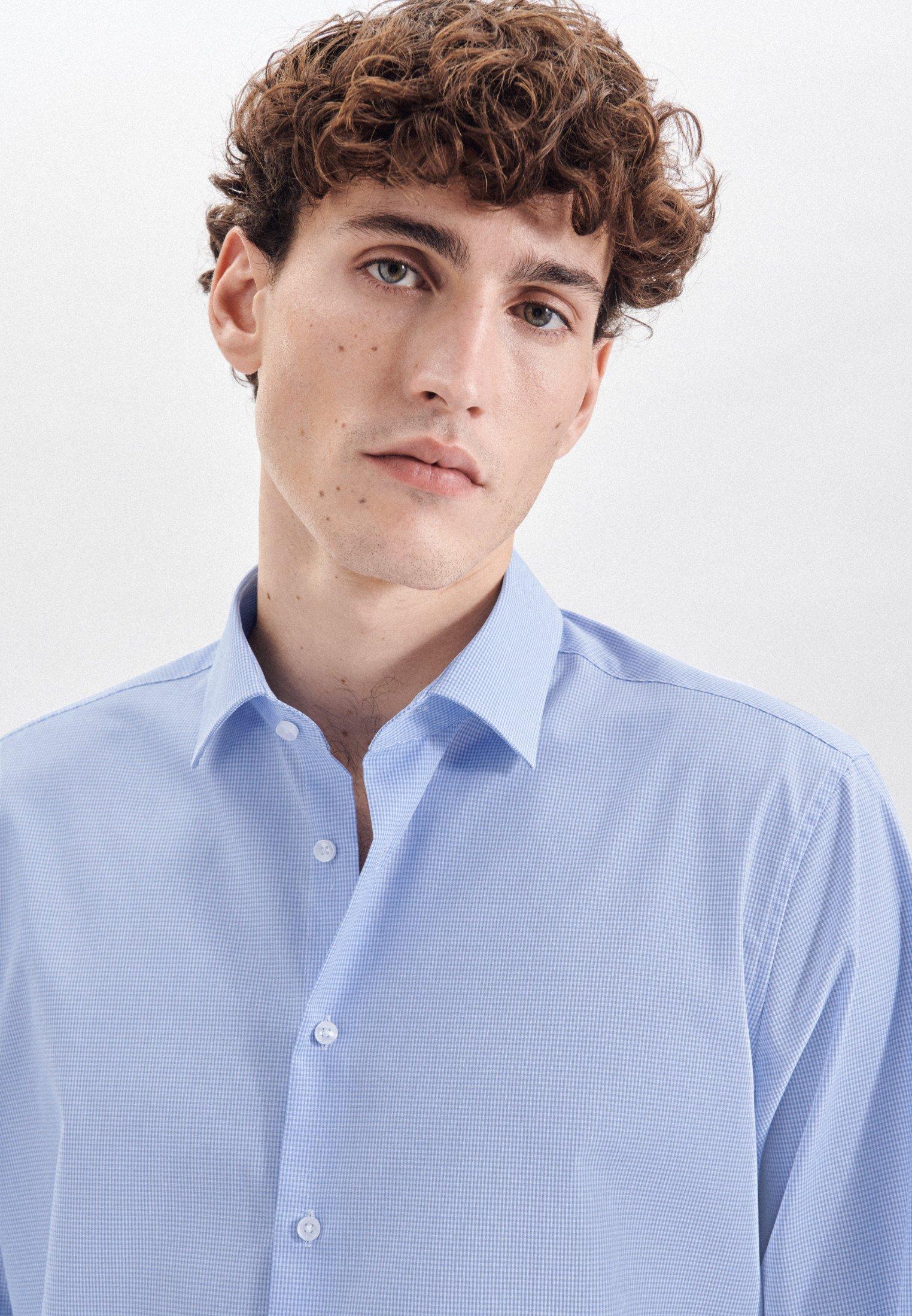 Seidensticker Business Shaped Fit Langarm Karo Hemd  