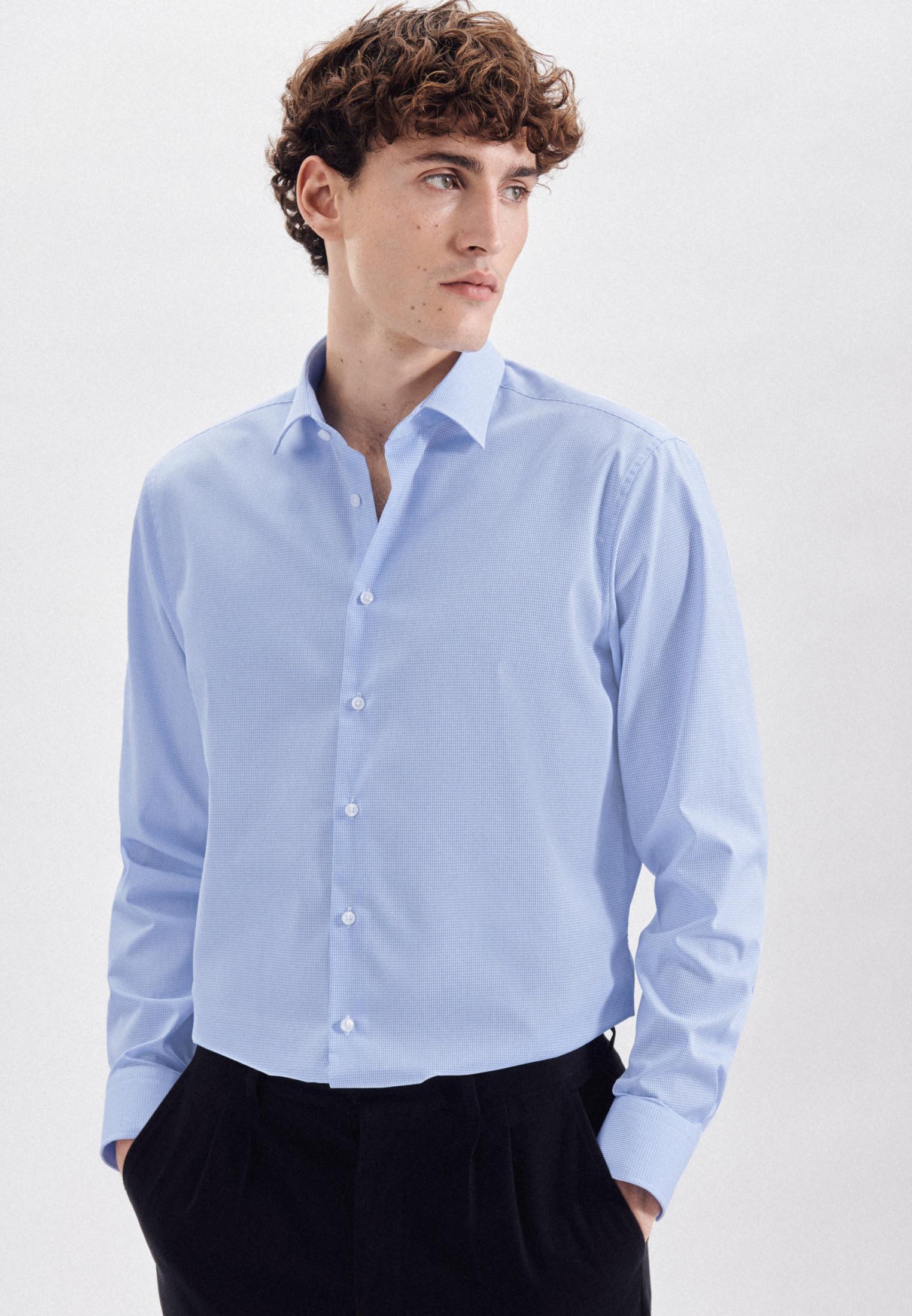 Seidensticker Business Shaped Fit Langarm Karo Hemd  