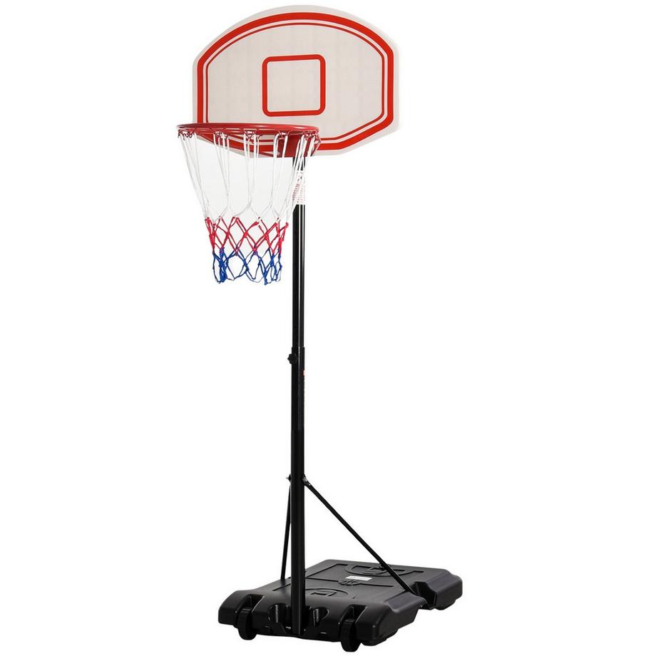 Northio  Outdoor Basketballkorb verstellbar tragbar Höhenverstellbarer Korb 212-250 cm Standfuß mit Rollen Metallpfosten | 