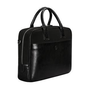 Maxwell Scott  Calvino Canvas - Canvas & Leder Business Laptoptasche 