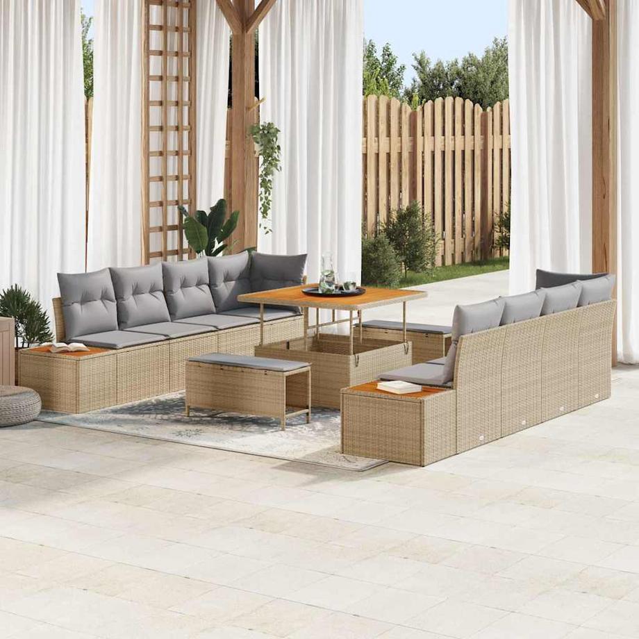 VidaXL Canapé d’extérieur poly rattan  