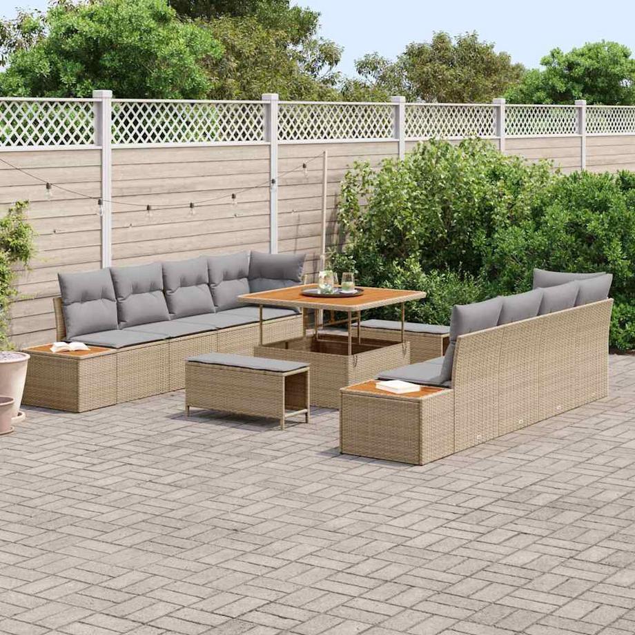 VidaXL Canapé d’extérieur poly rattan  