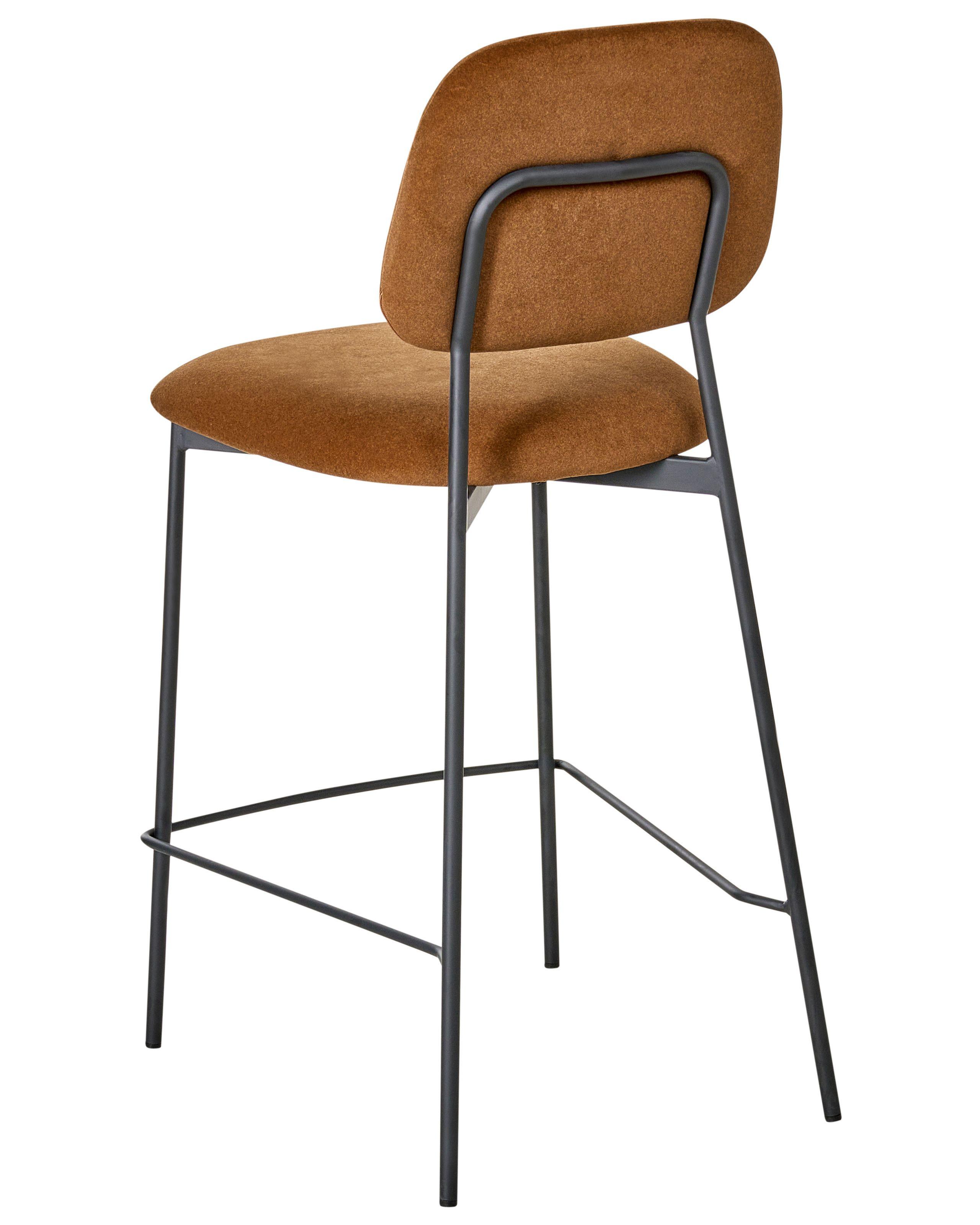 Beliani Set mit 2 Barstühlen aus Samtstoff Modern DUETTE  