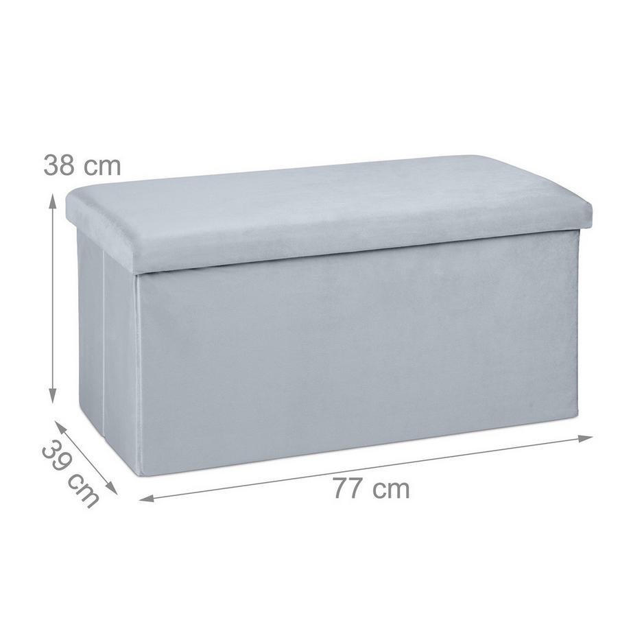 B2X Banc pliant en velours  