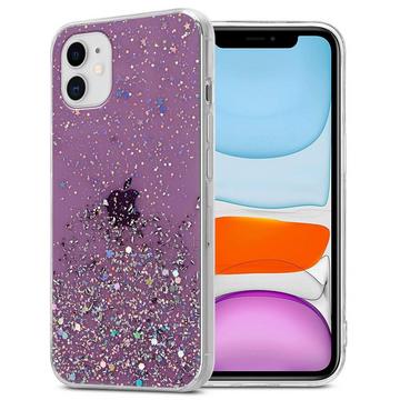 Housse compatible avec Apple iPhone 11 PRO - Coque de protection en silicone TPU flexible avec paillettes scintillantes