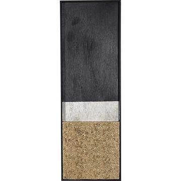 Wanddekoration Graphic mit Band Silber 30x90