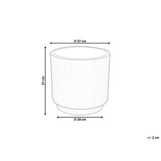 Beliani Blumenkübel aus Lehm-Faser-Mischung Modern DARIA  